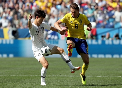Suecia se impone a su similar de Corea por 1 - 0 gracias al VAR